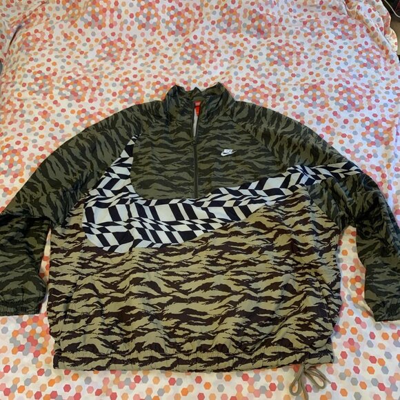 Nike RARE Vaporwave Swoosh Half-Zip Jacket AOO862-222 Men's Size XXL Camo - Picture 3 of 6